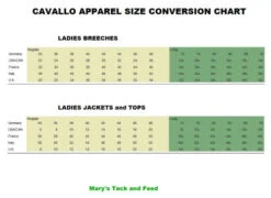 Cavallo Christina Breeches Full Grip -Equestrian Clothing Store size chart cavallo apparel 75060.1676593410