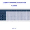 Aubrion Team Long Sleeve Base Layer -Equestrian Clothing Store size chart ladies aubrion 13202.1644441525