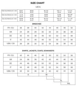 Men's Samshield Miami Competition Jacket -Equestrian Clothing Store size guide mens samshield 002 33044.1654201704