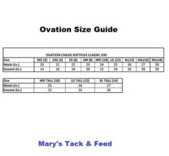 Ovation SoftFlex Classic Jod -Equestrian Clothing Store size guide softflex jod 470185 ovation 30490.1622926679