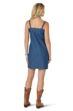 Wrangler Snap Front Dress 10 Wrangler Snap Front Dress -Equestrian Clothing Store snap front indigo dress back full WD161B wrangler 48878.1615752266