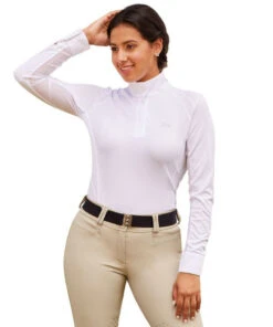 RJ Classics Sofia Show Shirt -Equestrian Clothing Store sofia show shirt ls white rider w SF102 rj classics 47894.1675879429