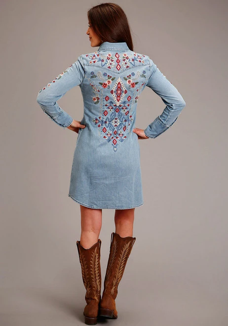 Stetson Southwest Embroidered Denim Dress 4 Stetson Southwest Embroidered Denim Dress - Image 2