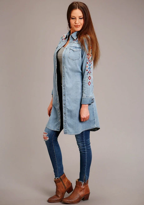 Stetson Southwest Embroidered Denim Dress 6 Stetson Southwest Embroidered Denim Dress - Image 4