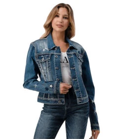 Grace In LA Star Denim Jacket