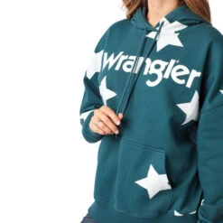 Wrangler Star Hoodie 10 Wrangler Star Hoodie -Equestrian Clothing Store star hoodie blue detail 112321239 wrangler 93892.1663721975