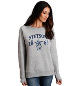 Stetson Oversize Sweatshirt 7 Stetson Oversize Sweatshirt -Equestrian Clothing Store stetson oversize sweatshirt grey front 1109805627095 stetson 25912.1661996429