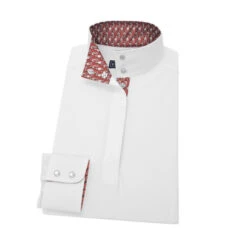 Essex Classics Talent Yarn Shirt Straight Collar -Equestrian Clothing Store straight collar LS horses coral 24W2 essex 26034.1660258698