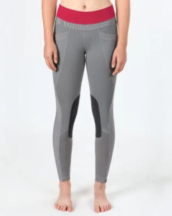 Irideon Kids Synergy Tights -Equestrian Clothing Store synergy tight grey azalea 30 3280 DGAL irideon 98340.1619655218