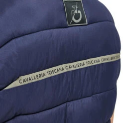 Cavalleria Toscana Team Puffer Vest -Equestrian Clothing Store team puffer vest navy back detail GLD266 NY092 7E00 cavalleria toscana 35678.1660611116