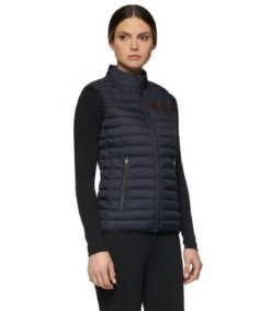 Cavalleria Toscana Team Red Stripe Quilted Vest -Equestrian Clothing Store team red stripe vest navy side GLD250 NY086 7901 CT 97915.1642285527
