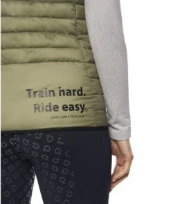 Cavalleria Toscana Team Red Stripe Quilted Vest -Equestrian Clothing Store team stripe vest verde back motto GLD250 NY086 5D00 CT 13737.1642285556