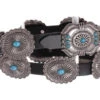 Kamberley Turquoise Concho Leather Belt -Equestrian Clothing Store turquoise leather belt black 6072 kamberley group 95362.1659217337