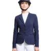 Samshield Victorine Satin Show Jacket -Equestrian Clothing Store victorine satin jacket navy front 3059 samshield 96381.1638827316