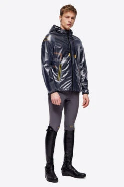 RG Unisex Waterproof Hooded Jacket 9 RG Unisex Waterproof Hooded Jacket -Equestrian Clothing Store waterproof jacket grey man front COU001 NL002 8D00 RG 19427.1669828068