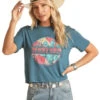 Rock & Roll Western Graphic Tee -Equestrian Clothing Store western graphic tee ss navy RRWT21RZN2 rock and roll 51937.1656014299