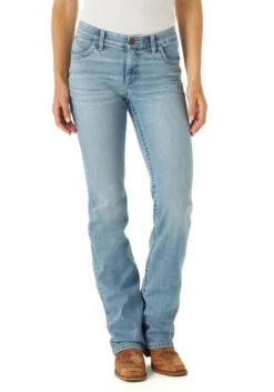 Wrangler Willow Riding Jean Light Wash -Equestrian Clothing Store willow mid rise light wash front 112315011 wrangler 19753.1654120034