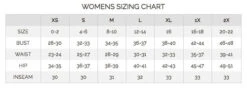 Kerrits Flow Rise Performance Tights -Equestrian Clothing Store womens sizing chart 53604 09590.1566605089