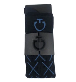 Cavalleria Toscana Logo Wool Socks -Equestrian Clothing Store wool socks logo navy CZN038 AB038 CT 75690.1671504598