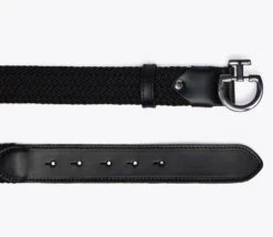 Cavalleria Toscana Woven Fabric Elastic Belt -Equestrian Clothing Store woven fabric elastic belt black ends CIN042 PL060 9999 CT 98311.1671317979
