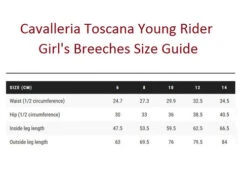 Girls Cavalleria Toscana Super Grip Tech Breeches -Equestrian Clothing Store young rider girl breech size guide cavalleria toscana 57399.1605303666