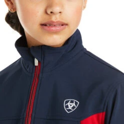 Ariat Youth New Team Softshell Jacket -Equestrian Clothing Store youth team softshell navy collar 10019268 ariat 60534.1641431266